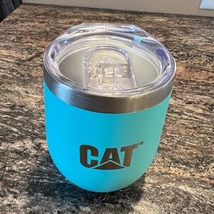 Caterpillar CAT equipment Wine Tumbler Mug Coffee Cup Lid Matte Stainless Steel